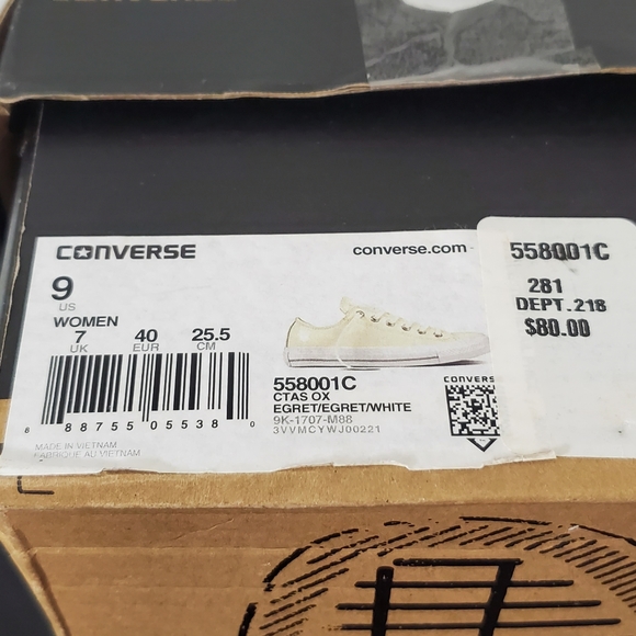 Converse CTAS OX Egret/Egret/White - Picture 5 of 5